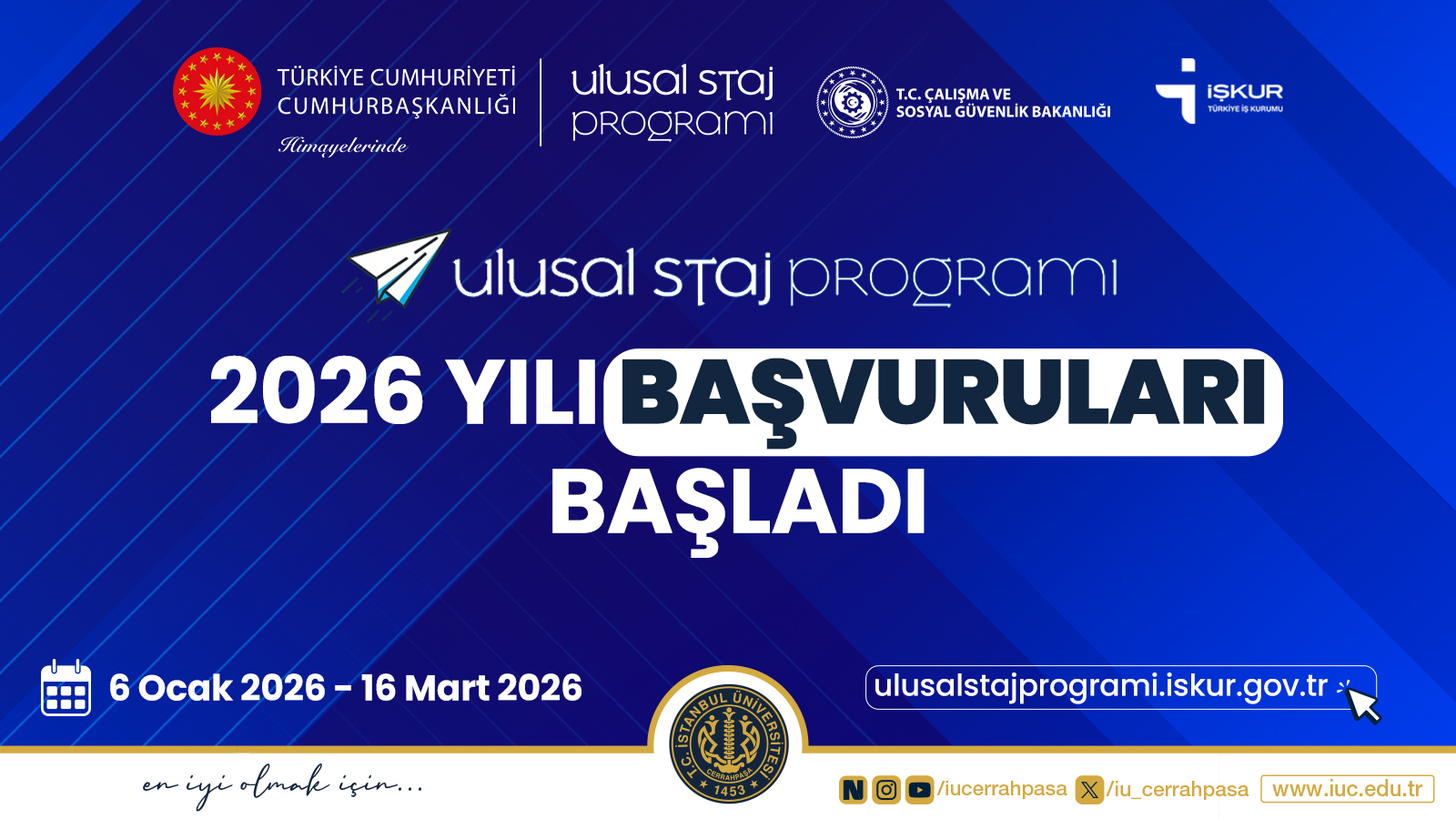 Ulusal Staj Programı 2026 Yılı Başvuruları Başladı